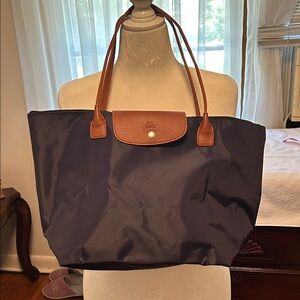 Large black nylon tote - NWOT